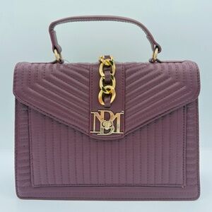 BADGLEY MISCHKA PLUM QUILTED CROSSBODY